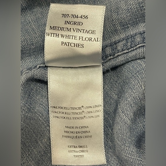 RAILS - Ingrid Floral Embroidered Patches Chambray Shirt Size XS - Picture 9 of 11